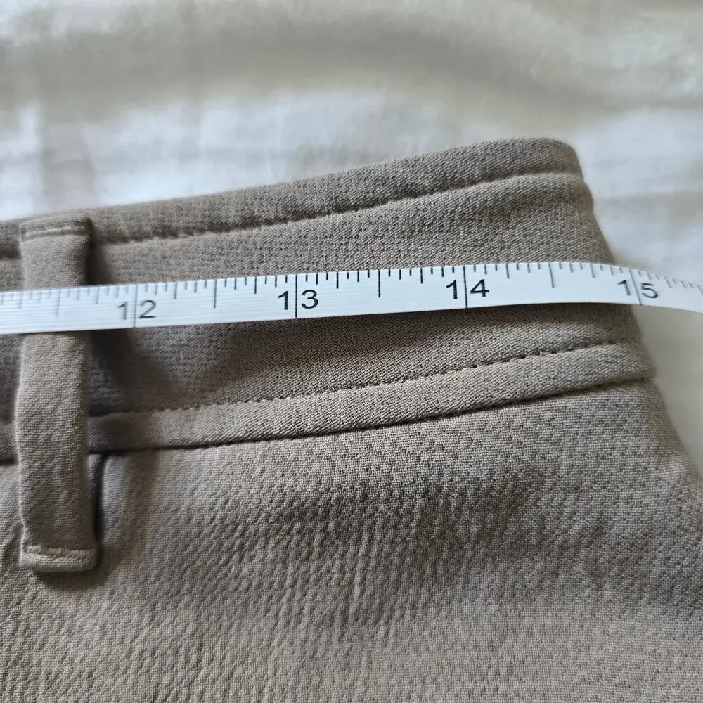 Aritzia Wilfred Astral Cargo High Waisted Micro Crepe Mini Skirt Nomad Taupe 8 - Picture 7 of 8